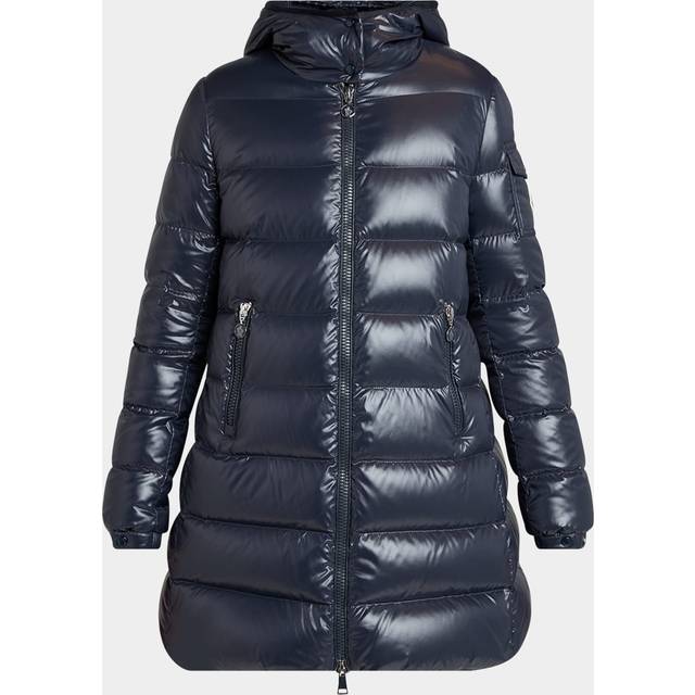 Courcelles Long Hooded Down Puffer Coat - NAVY - 5
