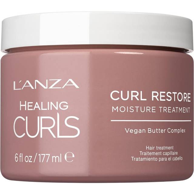 L'ANZA Healing Curls Curl Restore Moisture Treatment - Intensely Moisturising Leave-In Curl Defining Cream for Taming Frizz and Protection from Heat