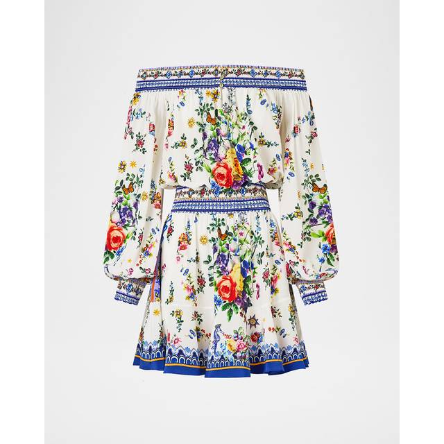 Tiles Darls Off-Shoulder Mini Dress - TILES DARLS - Small