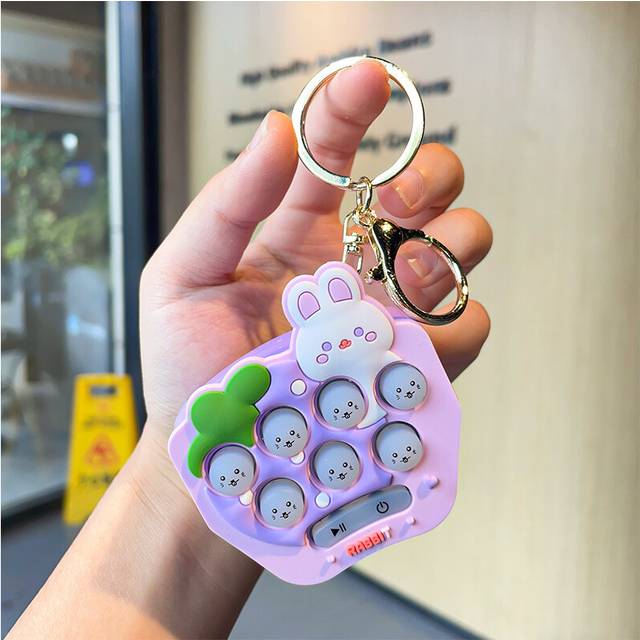 (StyleG) Silicone Fun Mini Whacamole Keychain For Car And Backpack Adorable Gift