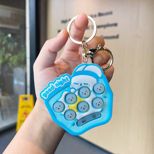(StyleH) Silicone Fun Mini Whacamole Keychain For Car And Backpack Adorable Gift
