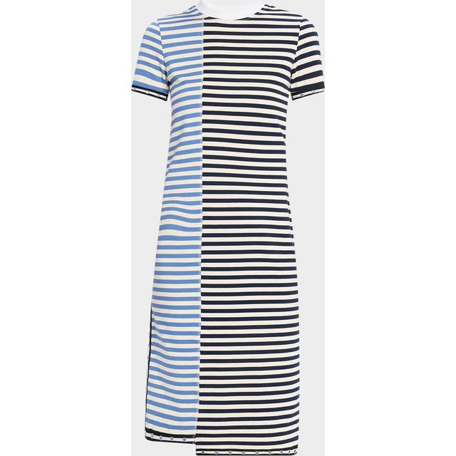 Short-Sleeve Patchwork T-Shirt Dress - MIDNIGHT MULTI - Small