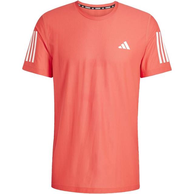 adidas Mens Running Own The Run T-Shirt - Red, Red, Size L, Men