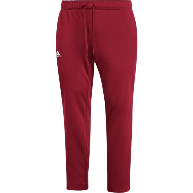 Adidas track pant burgundy tapered fit sports joggers with side leg zippers