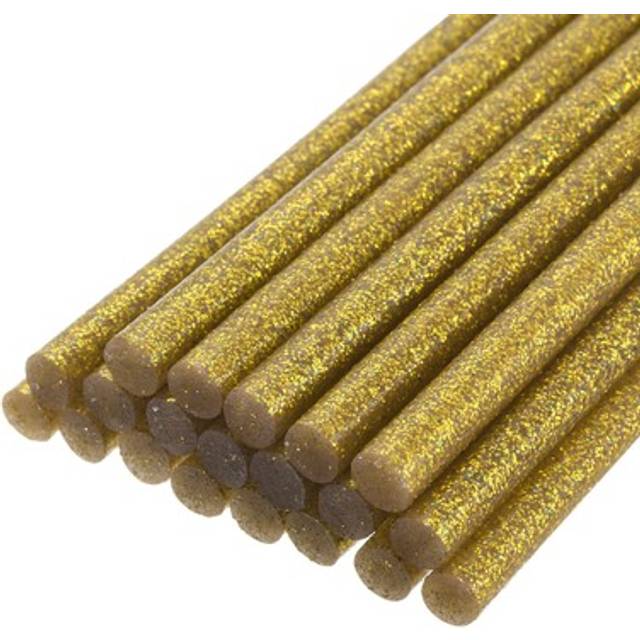 20pcs hot melt glue gun sticks,200mmx7mm for most glue guns,glitter gold