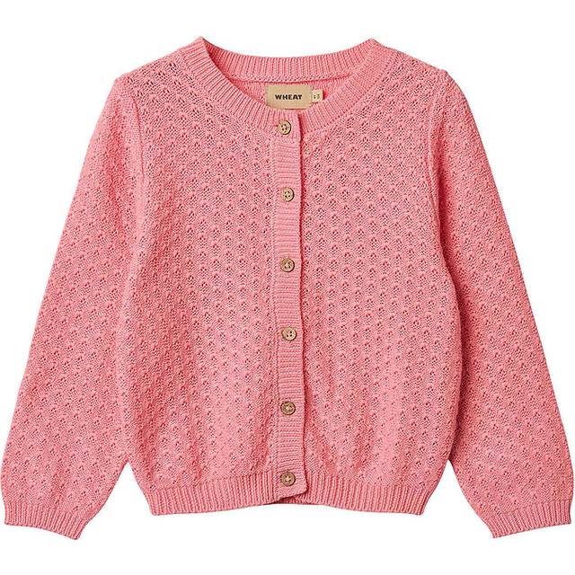 WHEAT Stickad kofta Magnella Flamingo Pink