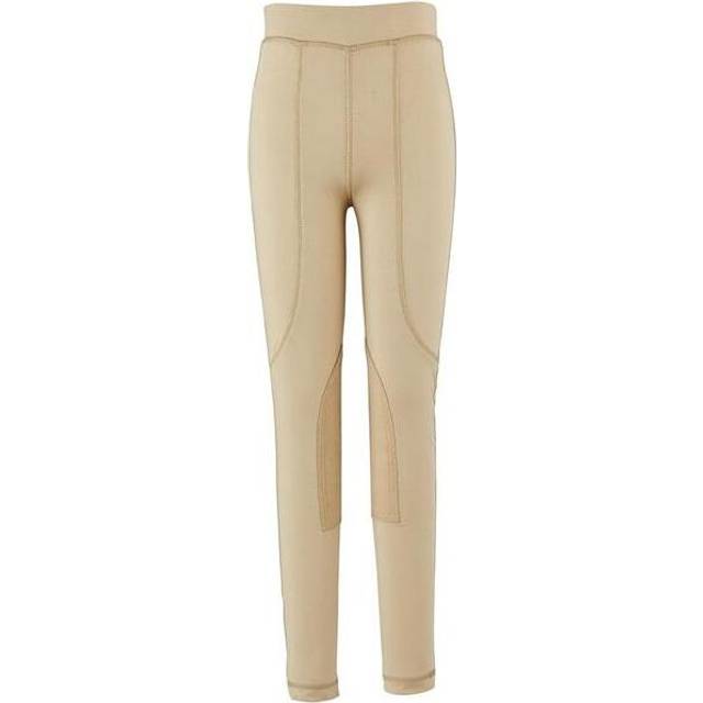 (32in, Beige) Dublin Womens/Ladies Performance Flex Knee Patch Riding Tights