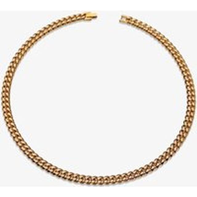 Unique Gold Tone Matte Curb Chain Chain LAK-202/50CM