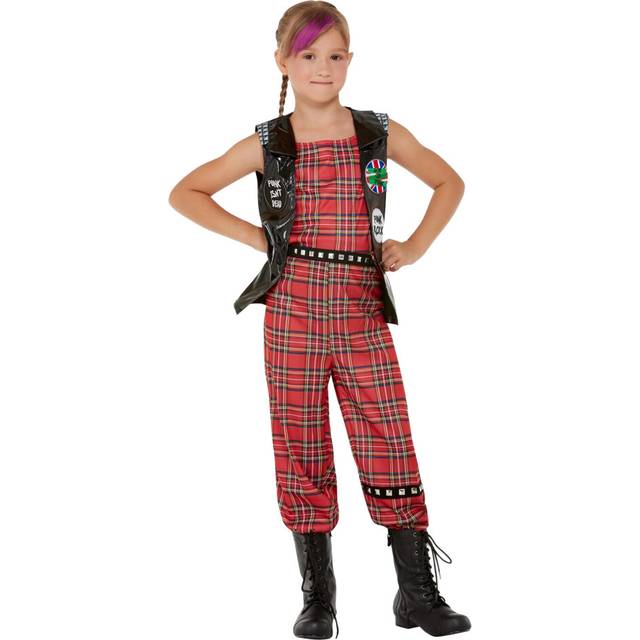 Smiffys Girls 90s Punk Rocker Costume Set
