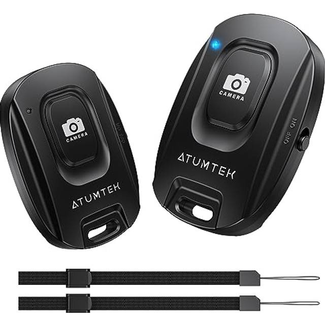 ATUMTEK Camera Remote Shutter for iPhone and Android Smartphones (2 Pack)  Wireless Phone Remote Control Selfie Button for Photos and Videos (Bluetoot