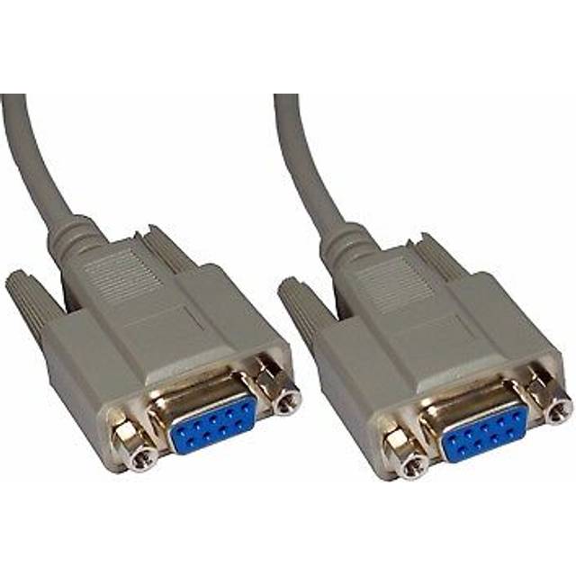 10m rs232 cross lead serial null modem cable db9 female to female 9 pin crossed