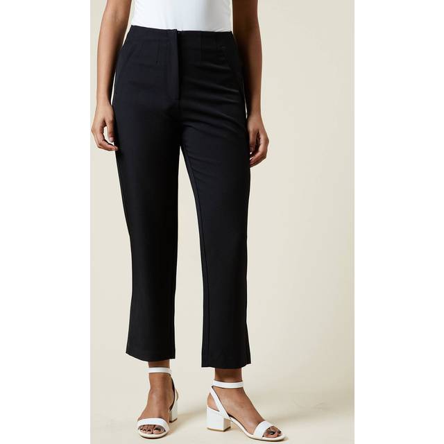Petite Straight Ankle Grazer Trouser - Black - 10