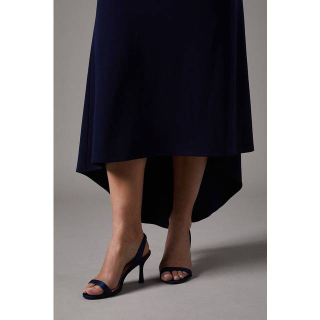Vallen Barely There Slingback Medium Stiletto Heel Sandals - Navy - 6