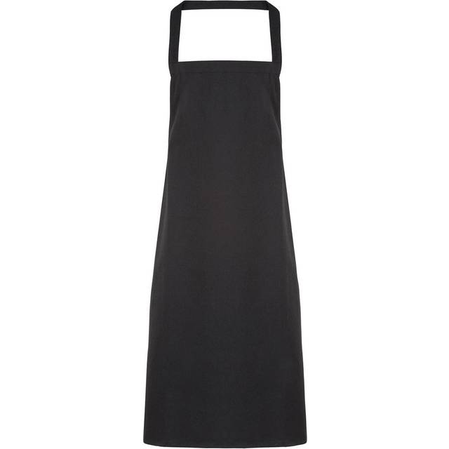 (One Size, Black) Premier Unisex Adult Cotton Bibbed Apron