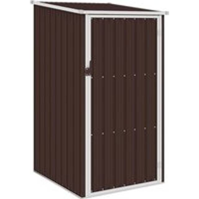 Garden Shed Brown 87x98x159 cm Galvanised Steel - One Size
