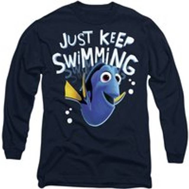 Finding Nemo Dory Just Keep Swimming Long Sleeve T-Shirt, Navy - XL