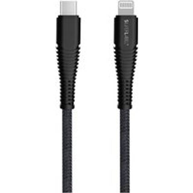 SILVERLABEL Braided USB Type-C to Lightning Cable - 2 m, Black, Black