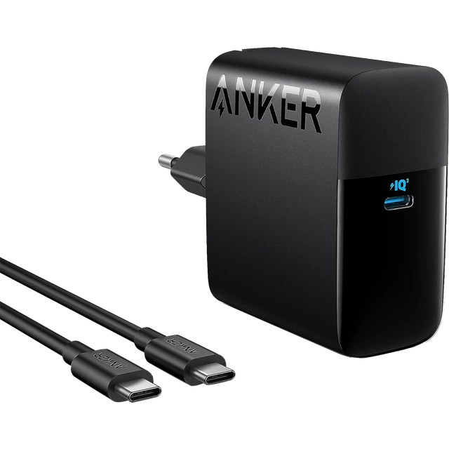 100 W USB-C Laddare, MacBook Pro Laddare, Anker PIQ 3.0 Kompakt Snabbladdare för MacBook Pro, MacBook Air, iPad Pro, iPhone 14, Samsung Galaxy och alla USB-C Enheter (inklusive 1,5 m Laddningskabel)