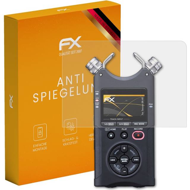 Atfolix 3x Screen Protection Film For Tascam Dr-40 Matt&shockproof