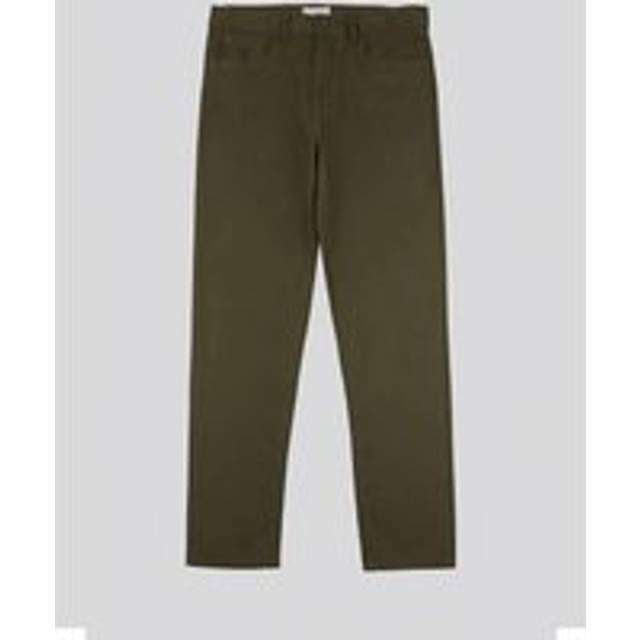 Khaki Bedford Cotton Cord Trousers - Green (38R)