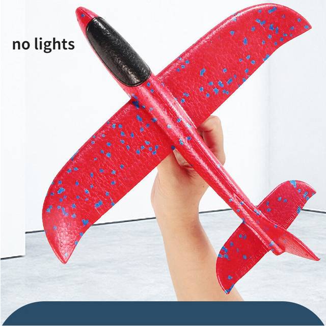 (2 plane random) Foam Airplane Launcher Toy EPP Bubble Plane Glider Hand Throw Catapult