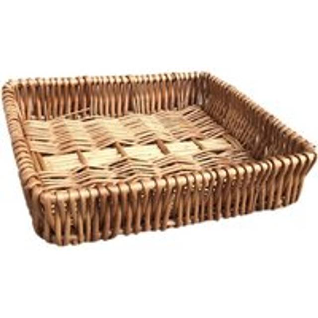 Set of 3 Shallow Wicker Trays - Medium