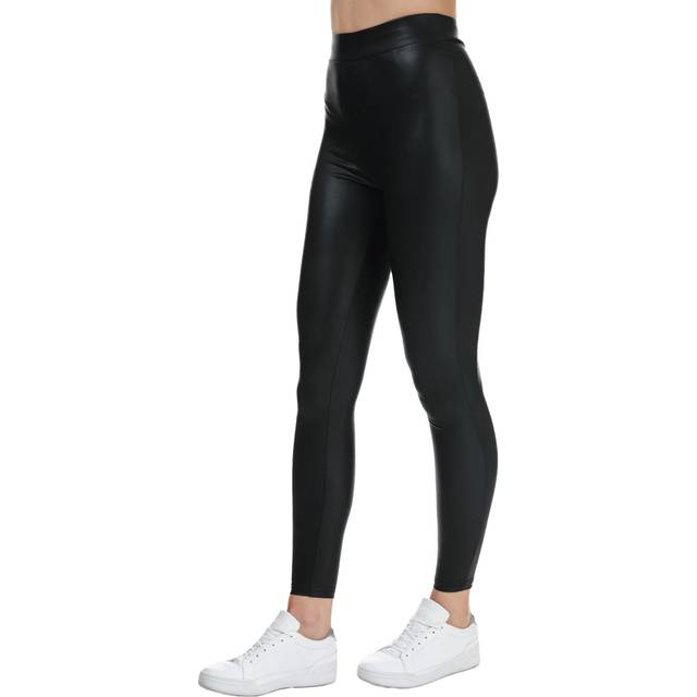 (8 UK, Black) Only Womens/Ladies Cool Coated Leggings