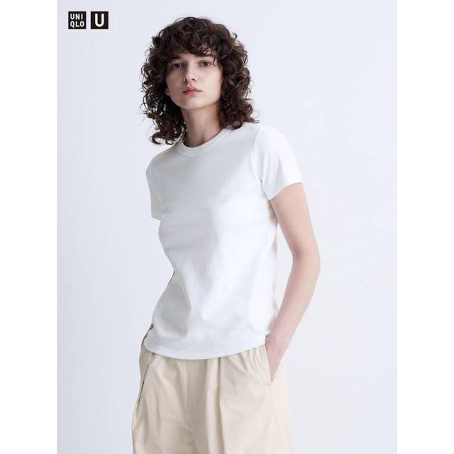 (00 WHITE/M) Uniqlo Japan Crew Neck T  Short Sleeve