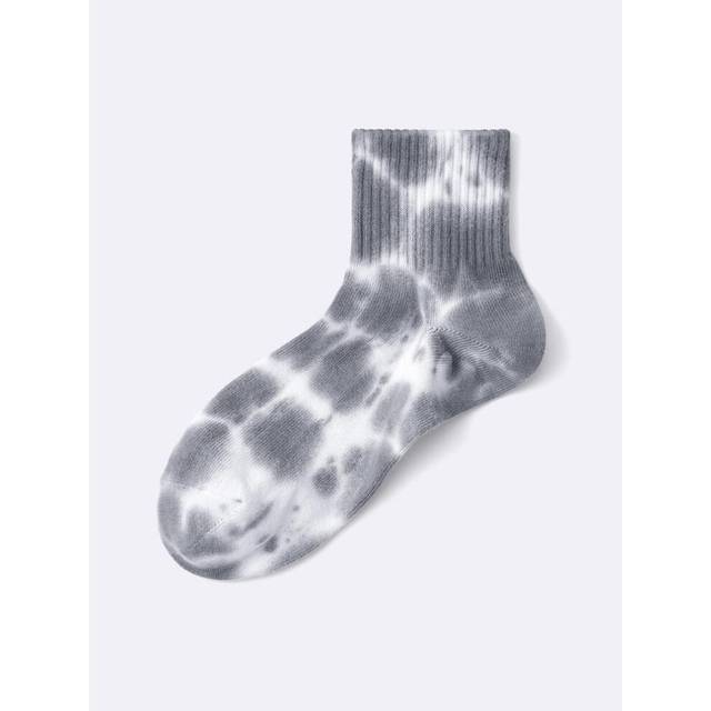(08 DARK GRAY/2527cm) Gu By Uniqlo Ankle Socks  Tie Dye