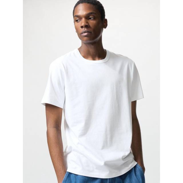 (00 WHITE/4XL) Uniqlo Japan Air Rhythm Cotton Crew Neck T Short Sleeve