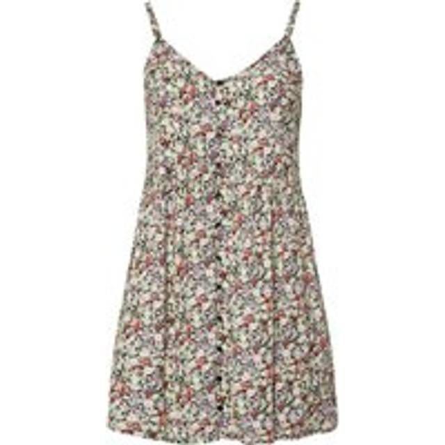 Yours Curve Black Ditsy Floral Button Cami Vest Top, Women's Curve & Plus Size, Yours - 14