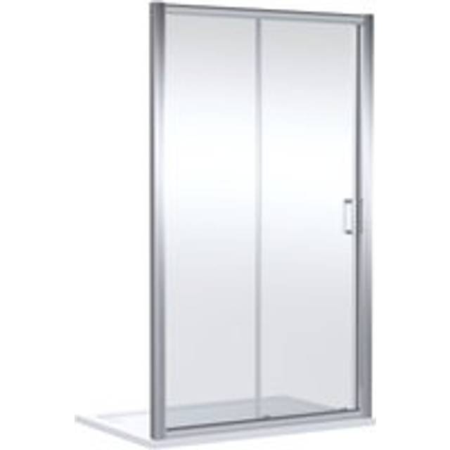 Contemporary 8mm Glass Sliding Reversible Sliding Shower Door, 1700mm, Chrome
