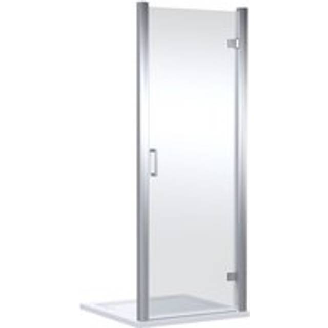 Contemporary 8mm Glass Reversible Hinged Shower Door, 800mm, Chrome