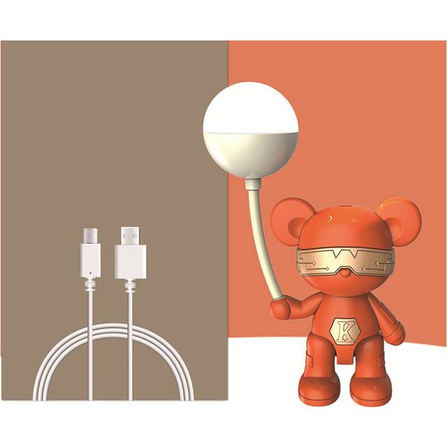 (StyleC) Cartoon Creative Doll Small Table Lamp Usb Charging Foldable Bedroom Bedside Lamp