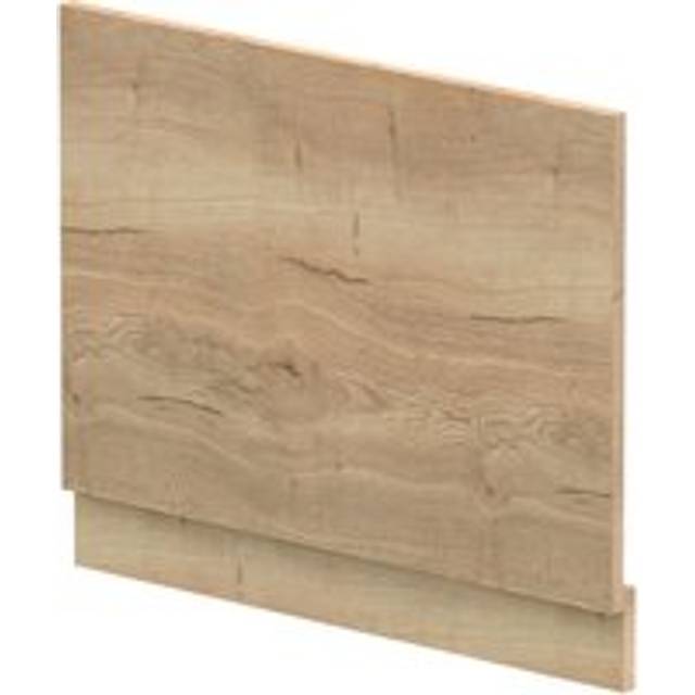 700mm Edge/Power Straight End Bath Panel & Plinth - Textured Woodgrain Autumn Oak