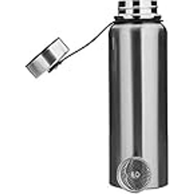 - Leak-proof stainless steel reusable water bottle - for running, gym, cycling - 1.5L 1.5L (13x3.5 inch) Silver.