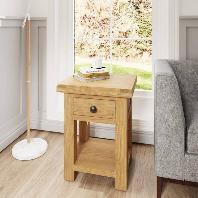 Copenhagen 1 Drawer Side Table Bedside Nightstand Solid Wood