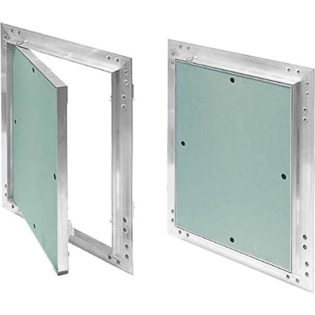 Awenta Revisionslock GK-inlägg 200 x 200 mm gipsskiva 12,5 mm KRAL2 revisionsdörr revision underhållsdörr 20 x 20 cm underhåll rengöringslock underhållsöppning med aluminiumram våtrumslämplig grön gips