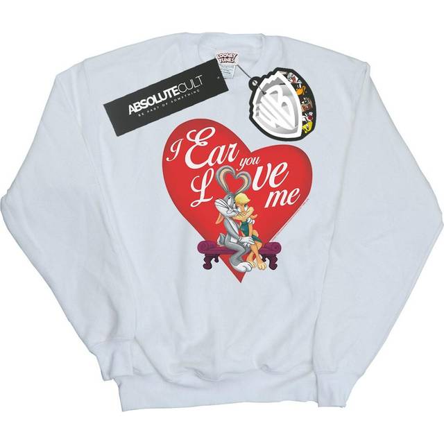 Looney Tunes Mens Bugs Bunny And Lola Valentine´s Day Love Me Sweatshirt XXL white