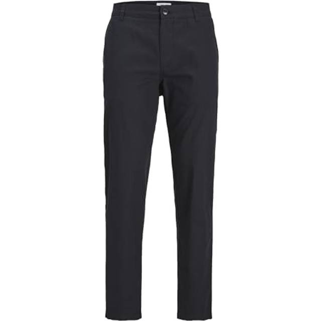 JACK & JONES Jpstace Jjsummer linne blend byxa Sn chinos, svart, 36W x 36L