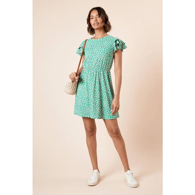 Dorothy Perkins Green Mini Dress Womens Casual Dresses