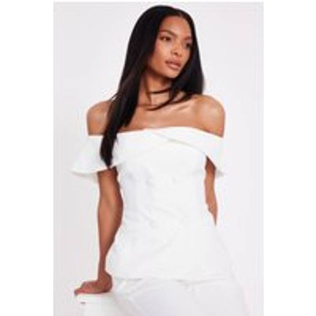 Womens Off White Bardot Waistcoat - Tan - 12