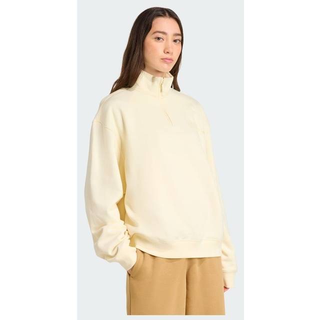 Essentials Linear Quarter-Zip Oversized - Cream White - XL