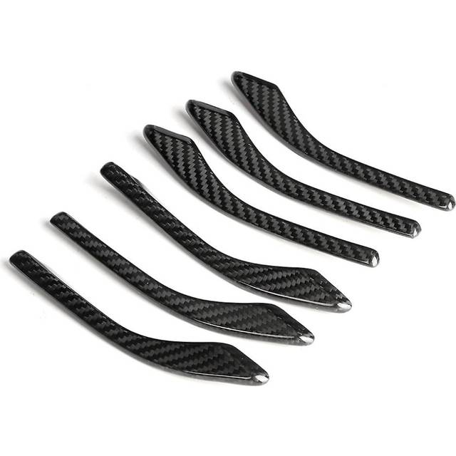 (As show, One size) 6pcs Carbon Fiber Side Air Vent Fender Outlet Cover Trim Fit Compatible Maserati Ghibli 2013-2020