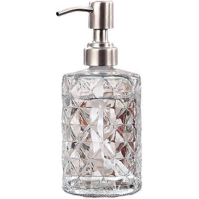 (As show, One size) Glass Soap Dispenser, 330ml Liquid Hand Soap Dispenser, Rustproof Pump for Kitchen & Bathroom, Great for Lotions, Essential Oil, L