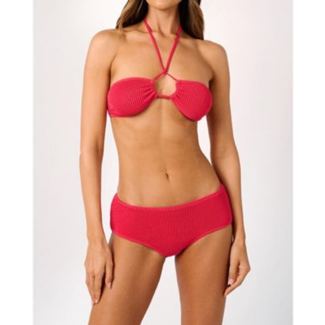 WeWoreWhat Cross Front Bandeau Bikini Top