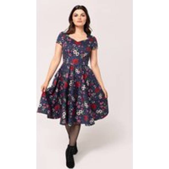 Womens Camellia Midi Dress - Blue - M