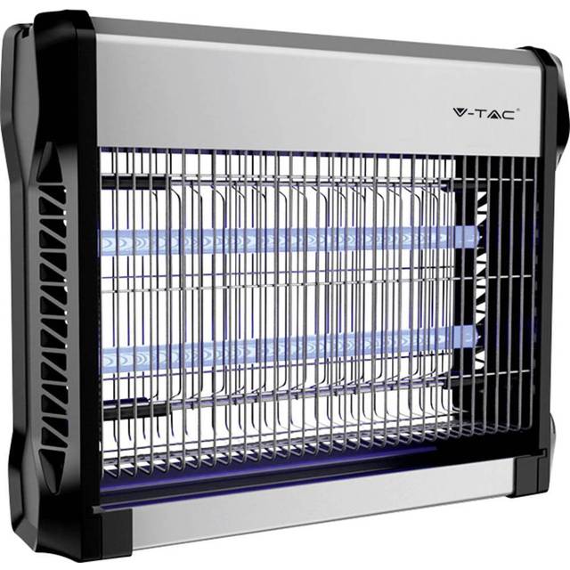 V-TAC VT-3216 11179 UV-ljus Insektsdödare 16 W (Ø x H) 354 mm x 93.5 mm Aluminium, Svart 1 st