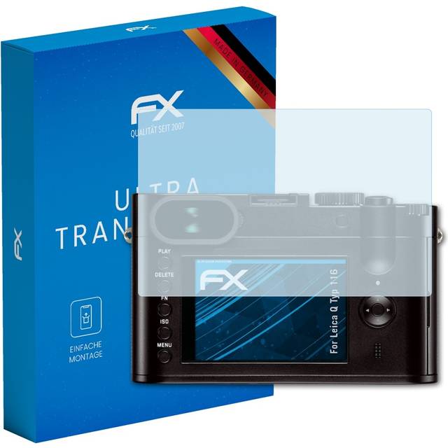 Atfolix 3x screen protection film for leica q typ 116 screen protector clear