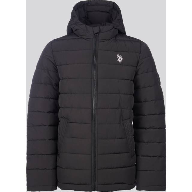 Lightweight Quilt Hooded Puffer Jacket - Black - 9-10 Years